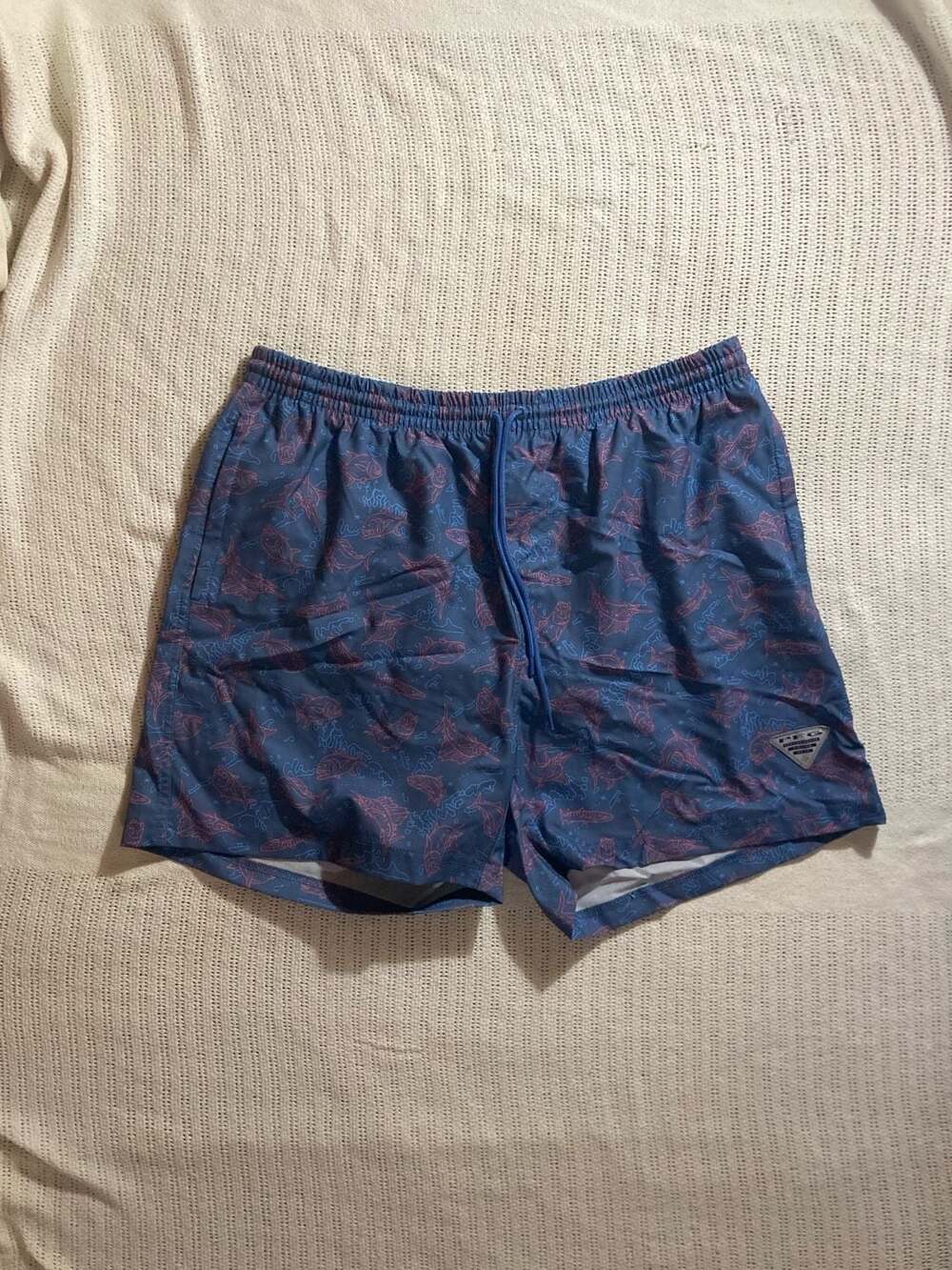 Columbia PFG Men's Size L Fish Print Swim Trunks